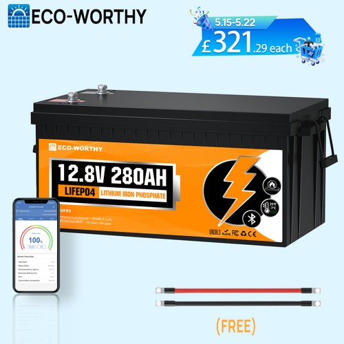 Eco worthy 12v 280ah lifepo4 - 12v,