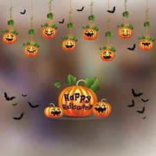Halloween Window Stickers Pumpkin Window Clings Decals Halloween Decoration