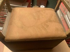 Wooden storage stool wicker