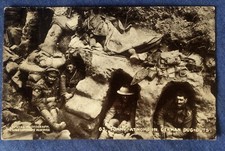 Vintage Postcard. WW1. Tommy in the German Dug-outs Daily Mail  (PC200)