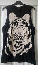 Topshop Sleeveless T Shirt Tiger Print Size 8 Great Condition
