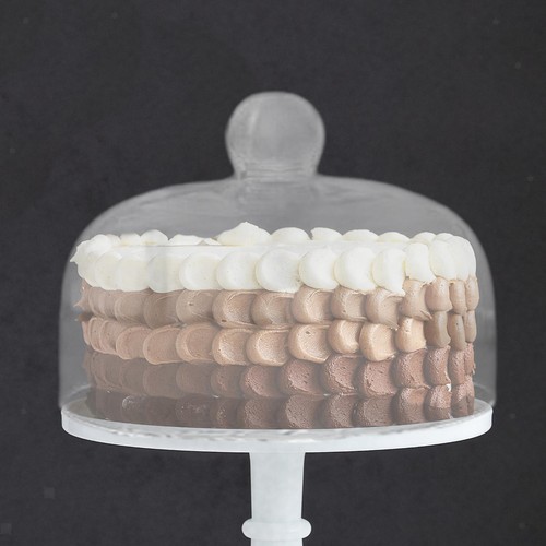 Glass cake stand - glass, cover