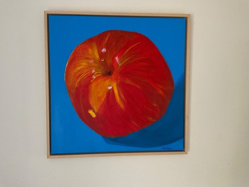 Big apple acrylic painting - 'big, apple'