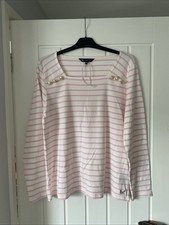 Crew Clothing Ladies Size 14 Striped Long Sleeve Top