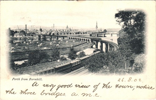 Perth from barnhill - from, postcard