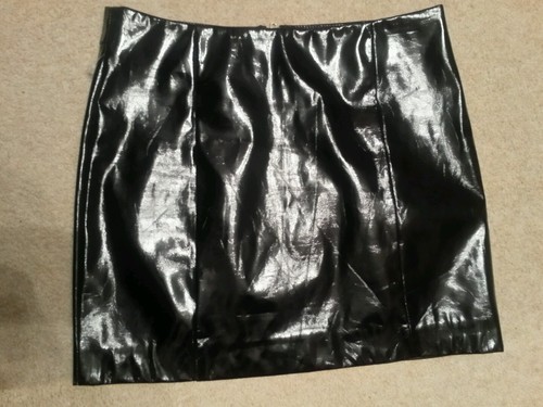 Topshop black glossy faux - glossy,