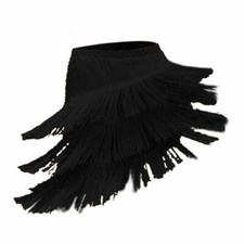 Women's Latin Tassel Fringe Skirt Dancewear Samba Salsa Dance Dress Costume Red