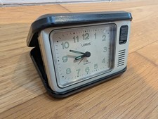 Vintage Lorus Travel Folding Analogue Alarm Clock LQQ610 S-G, 21908