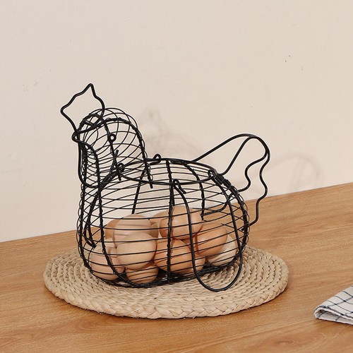 Metal chicken egg basket - metal,