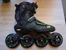 K2 Mod 110mm Inline Skates UK Size 11 Mens Black/Green