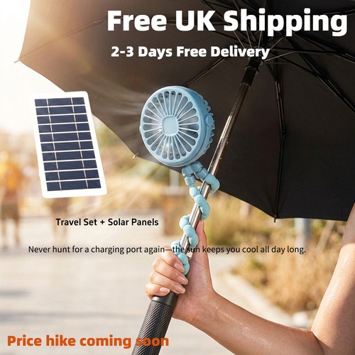 Solar powered octopus fan - powered,