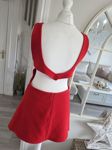 Zara red open cut out - red,
