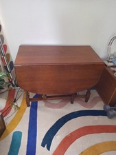 Antique Small Solid Oak Twist legs Drop Leaf Gate Leg - Dining Table Oval