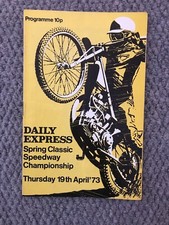 Wimbledon - Daily Express Spring Classic Speedway Programme 19/04/73