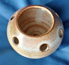 Studio Pottery - Vintage St Nectans Tintagel Cornwall, Small Pierced Pot/ Vase..