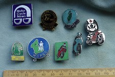 8x  Isle of Man TT MGP 1960/70s Motorcycle bike 7 Enamel badge pin lapel