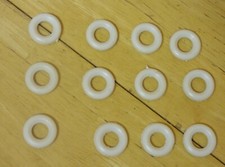 15mm smooth White Dinky replacement tyres pack of 12 French & American cars DD20