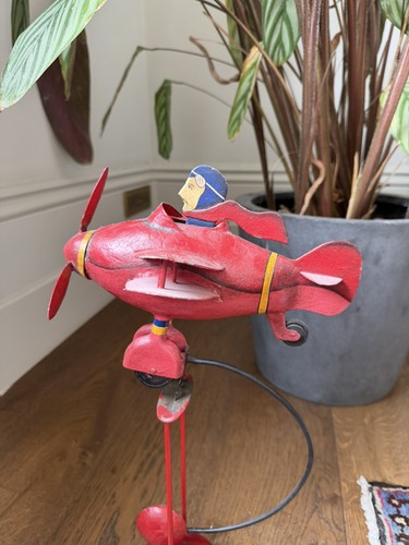 Metal hand painted - painted, vintage