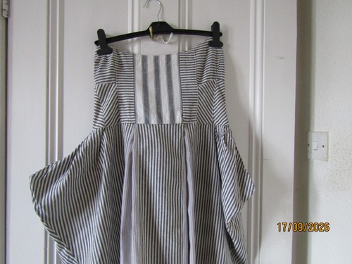 Striped steampunk dress size - steampunk,