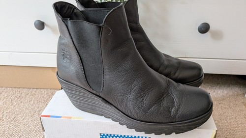 Fly london black - black, leather