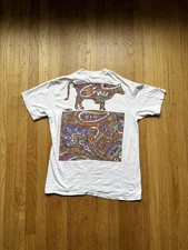 GNU Snowboard Vintage T Shirt Ski Sports Winter Bandana Cow 80s USA MADE