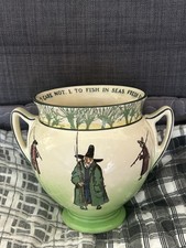 c1905 Royal Doulton Gallant Fishers Isaac Walton Ware Loving Cup Noke read info