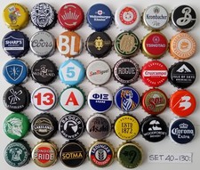 40  Crown Bottle Tops, all