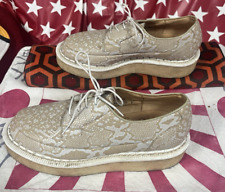 910/26 Ladys Cream & White Sz6/US8/Eu39 Purified x George Cox Snake Pattern Cree