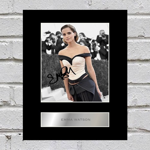 Emma watson signed - signed, mounted