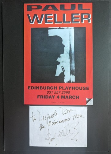 Paul weller signed - weller, &