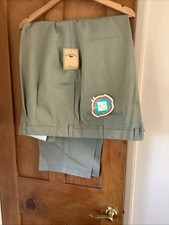 Oakman Mens Taupe  Teflon Coated Trousers W48 L 30 New