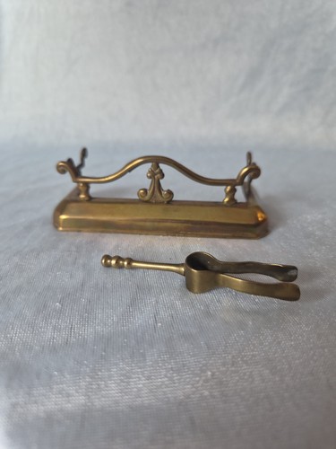 Antique dolls house brass fire - dolls,