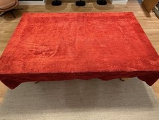 Red corduroy pool table cover (2900 x 1950)