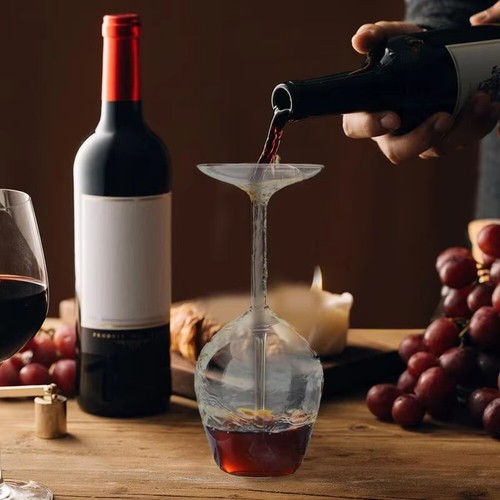 Inverted wine glass spirits - wine, &