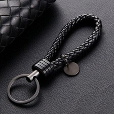 Black Men Car Keychain Leather