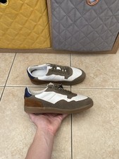 Porter & Ash White Brown Gum Leather Trainers Shoes BNWOB Size 8uk 42eu Men’s