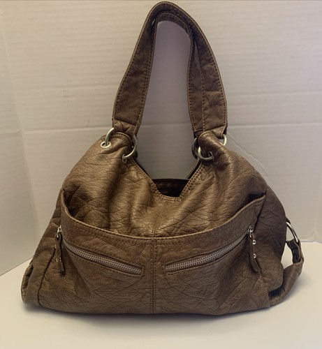 Bueno brown leather handbag - brown,