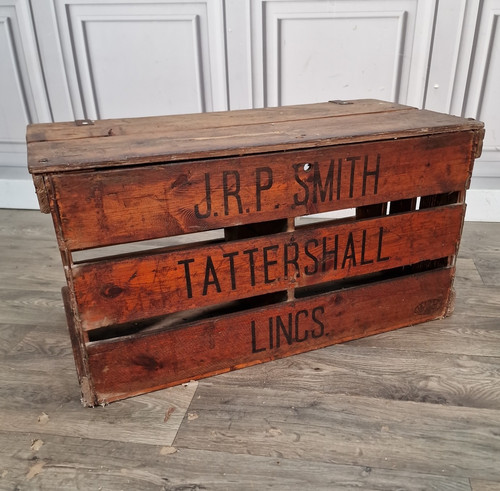 Vintage wooden storage crate - wooden,