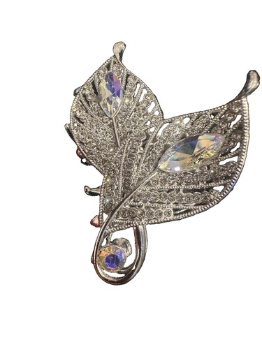 Silver leaf hair - leaf, crystal