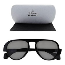 Vivienne Westwood Black Round Sunglasses Pilot VW5013 Women's New RRP £150+