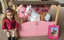 Our Generation horses, dolls and stable set