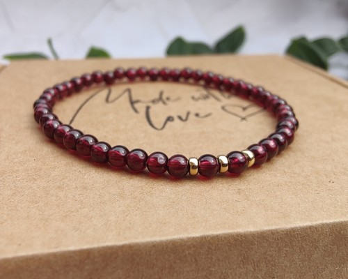 Garnet stretch bracelet - stretch,