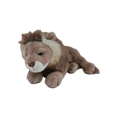 Large beige lion plush - lion,