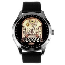 ANCIENT MASONIC ALTAR CHEQUERED  FREEMASONRY  WATCH USA TARIFF INCLUDED