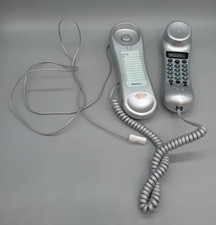 BINATONE TREND 3 LCD Screen Silver wall mounted landline phone Coil cord TESTED