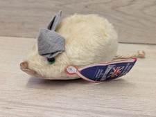 vintage Merrythought soft toy Plush mouse with tag cream grey