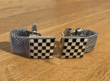 Chequerboard Cufflinks Mod Ska