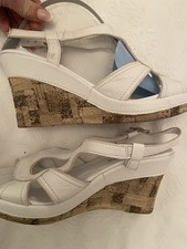Pavers White Leather Pre Worn Size 5- 5 1/2  Too Small After Foot Op