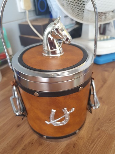 Vintage horse ice bucket - vintage, polo
