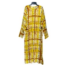 Zara Maxi Dress L Yellow Brown